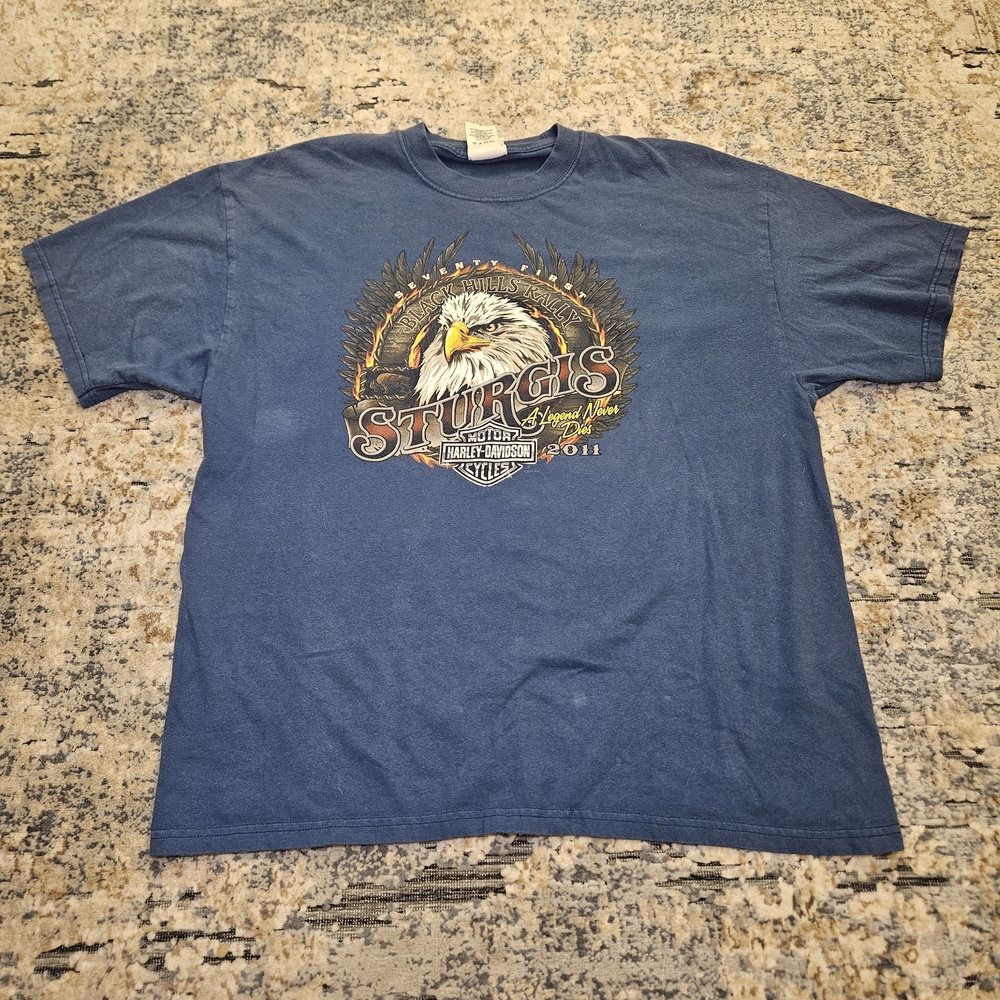 Harley-Davidson Sturgis 2011 Black Hills‎ Rally T-Shirt Eagle Size XL